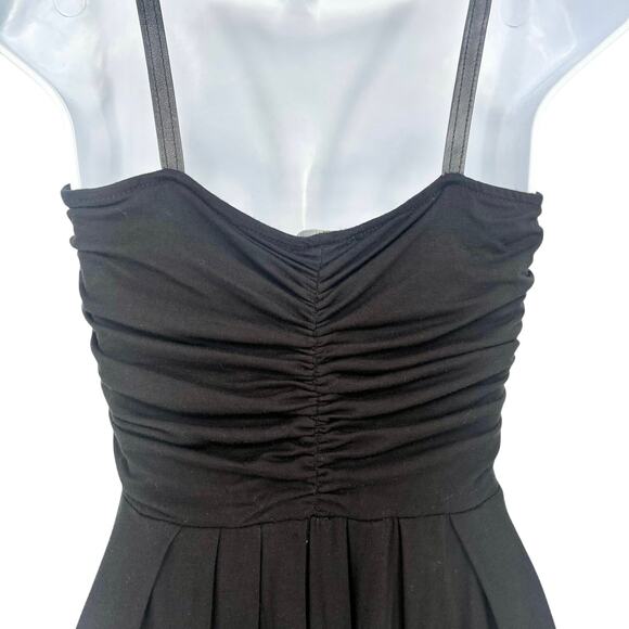 Sky Black Faux Leather Corset Top Maxi Dress Size S - Picture 6 of 7